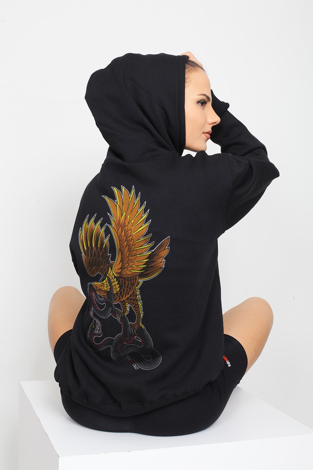 EAGLE X SNAKE PULLOVER HOODIE - Black/Gold Recolour image 0