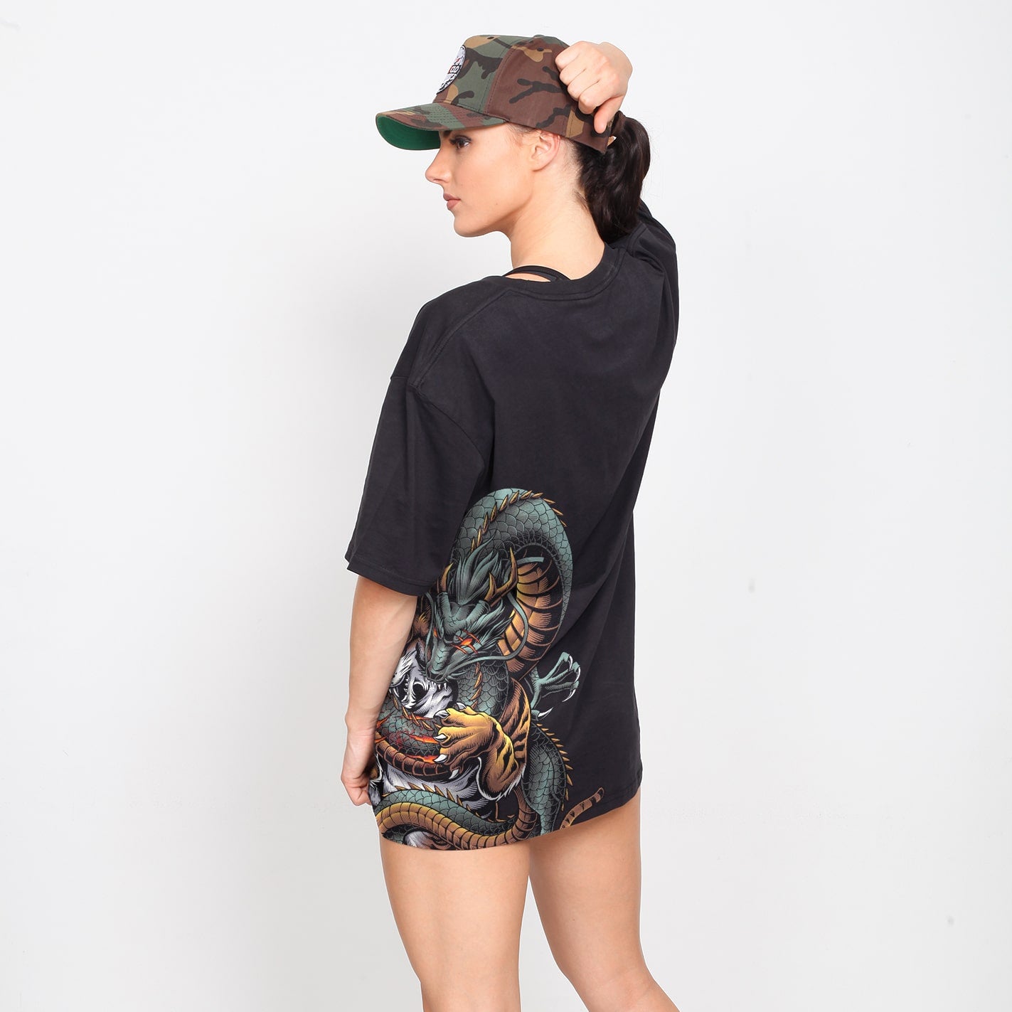 TIGER & DRAGON SIDE PRINT TEE image 1