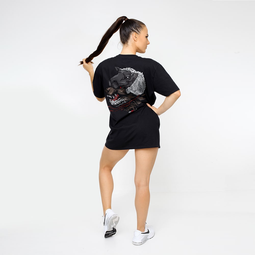 WOLF X SHEEP UNISEX TEE - Brown Wolf Recolour image 1