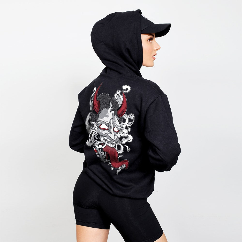 WHITE ONI PULLOVER HOODIE image 0