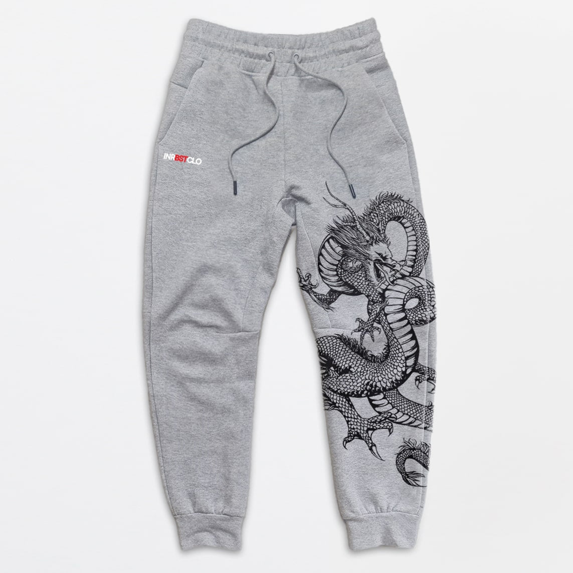 DRAGON OUTLINE GREY 3 LAYER FLEECE JOGGERS image 0