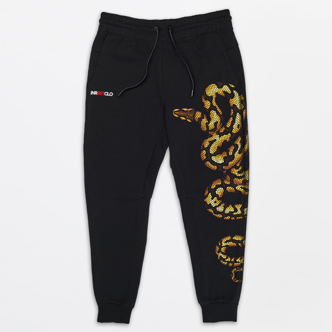 YELLOW PYTHON BLACK 3 LAYER FLEECE JOGGERS image 0