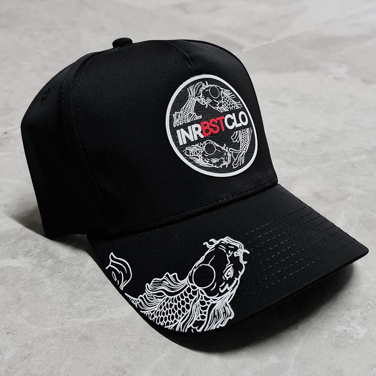 KOI YIN & YANG LEATHER PATCH BLACK SNAPBACK image 0