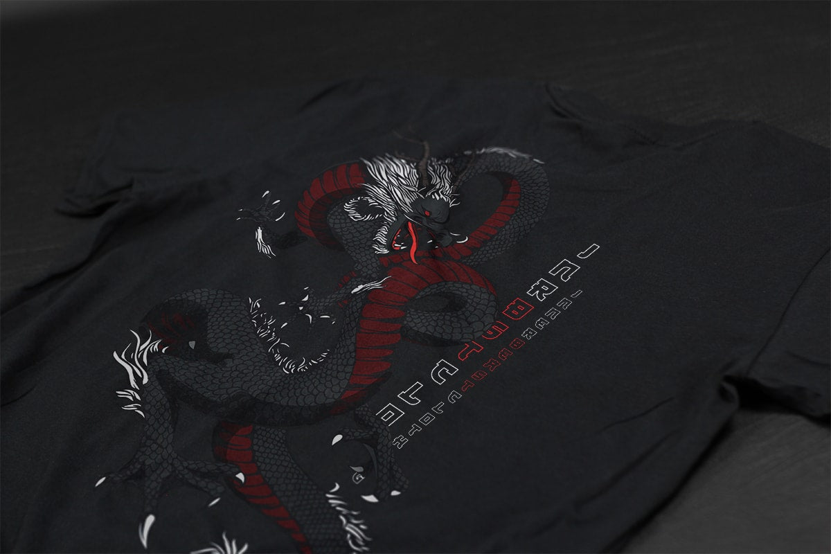 BLACK DRAGON V2 PULLOVER HOODIE - Oversized Print - SMALL image