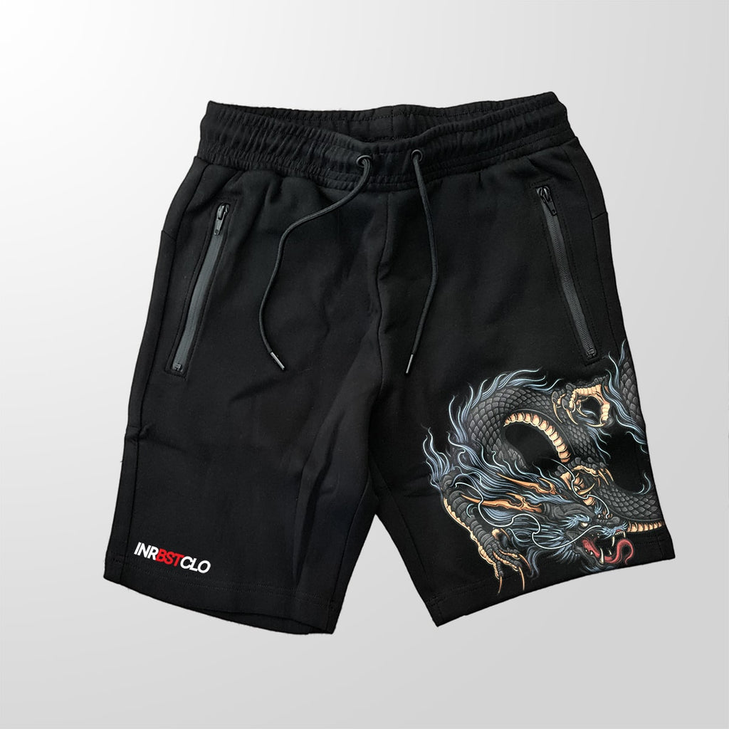 BLACK DRAGON BLACK FLEECE SHORTS W/ ZIP POCKETS image 0