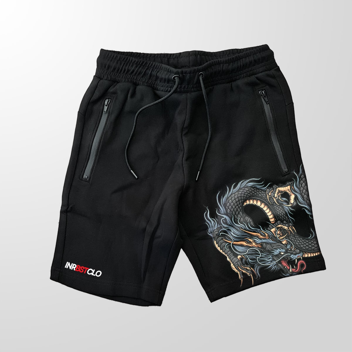 BLACK DRAGON BLACK FLEECE SHORTS W/ ZIP POCKETS image 0