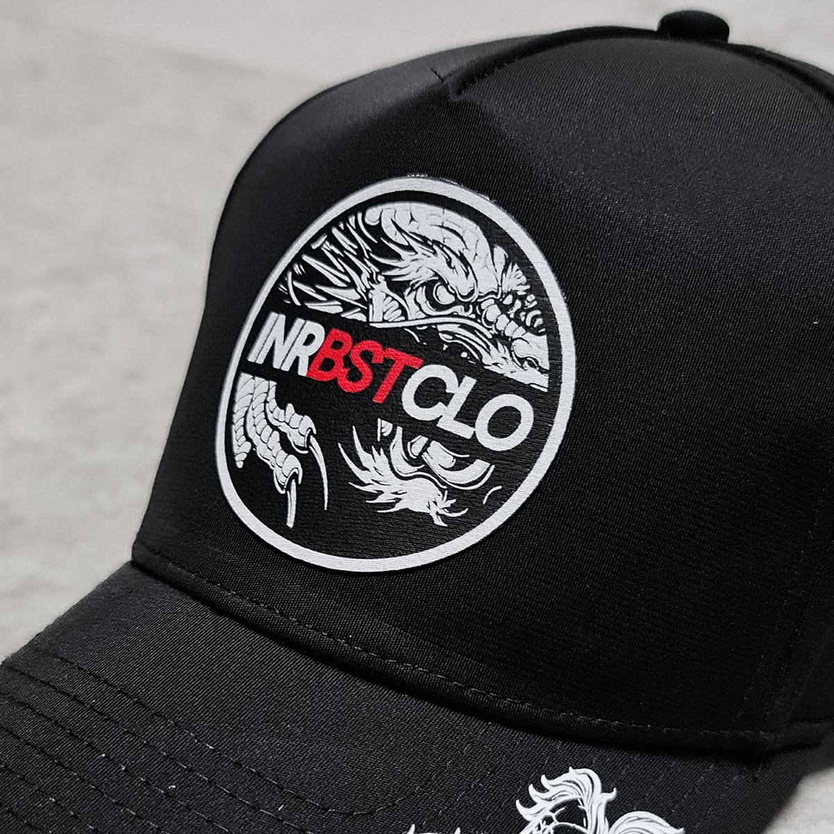 DRAGON LEATHER PATCH BLACK SNAPBACK image 2