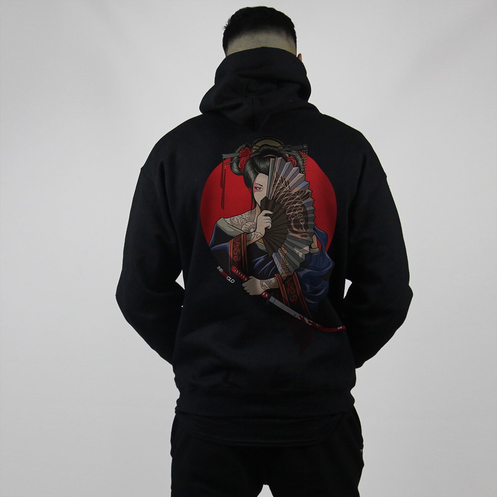 GEISHA PULLOVER HOODIE - Oversized Print image 0