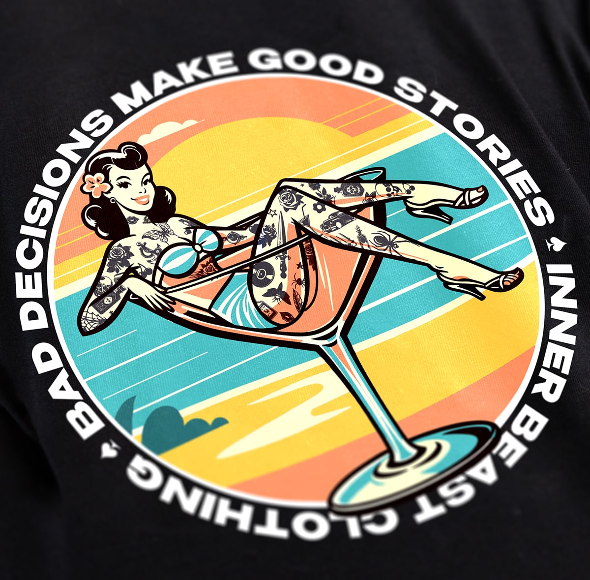 PIN UP GIRL V2 'Bad Decisions make Good Stories' TEE image 1