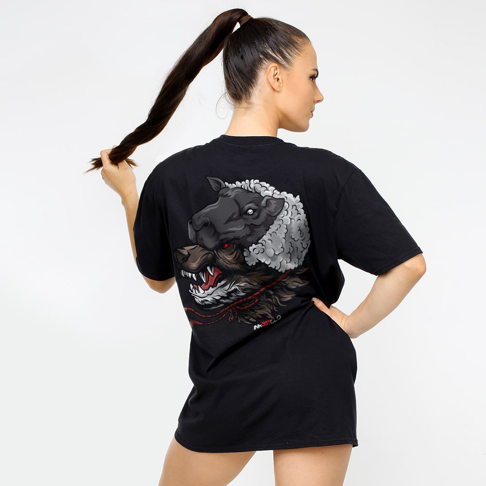 WOLF X SHEEP UNISEX TEE - Brown Wolf Recolour image 0
