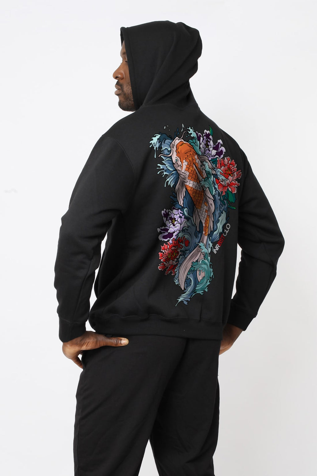 KOI SWIMMING UPSTREAM PULLOVER HOODIE image 0