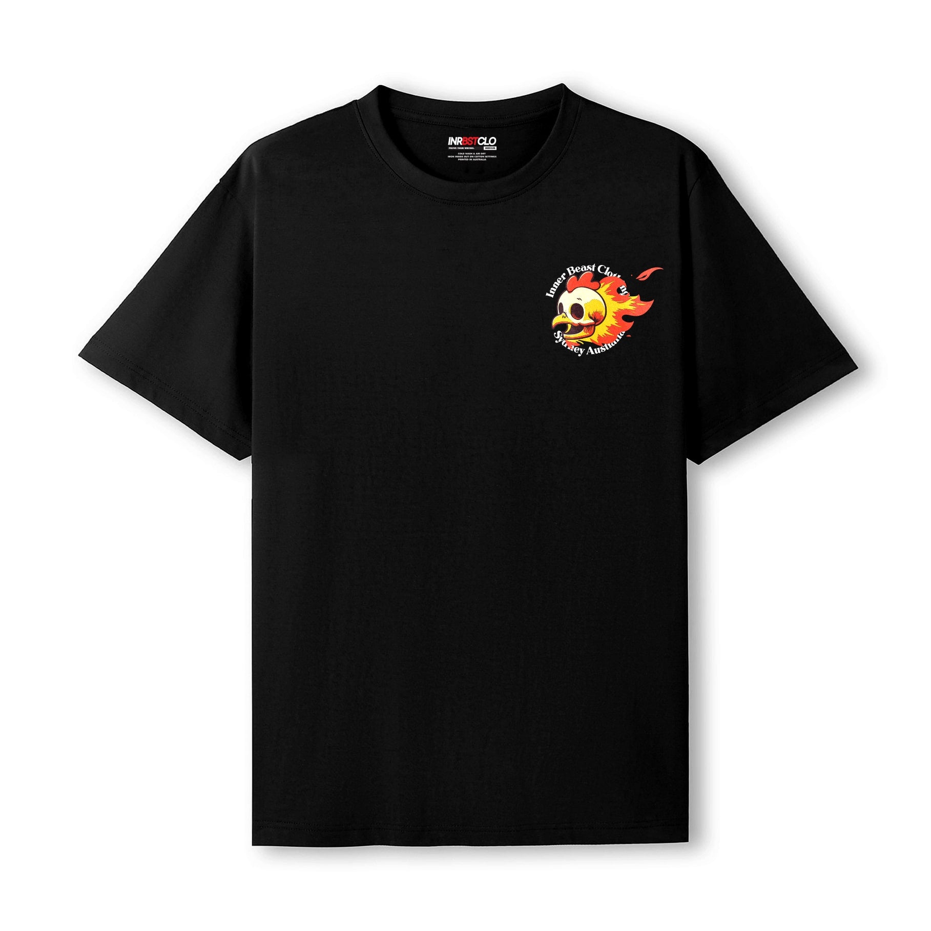 NOTHING TO WORRY ABOUT - HEADLESS CHICKEN BLACK COLOURWAY TEE image 1