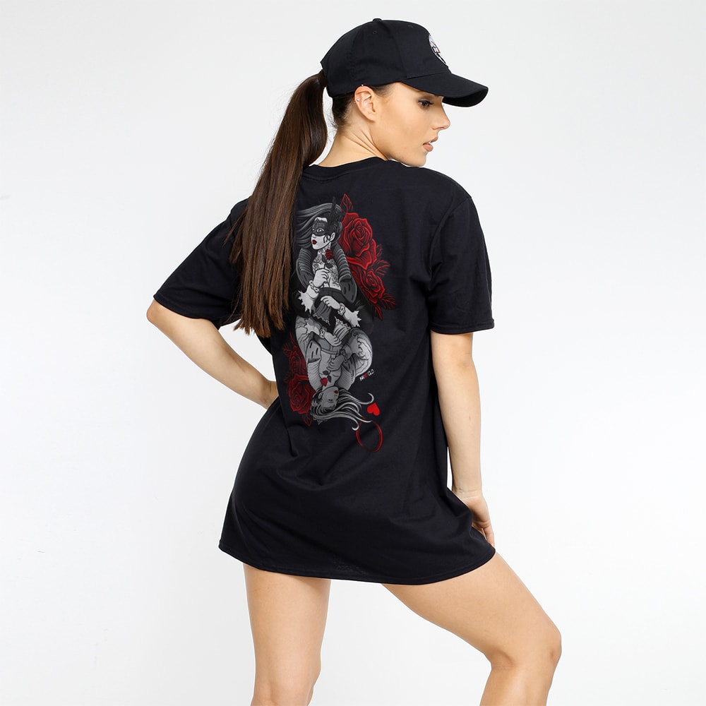 QUEEN OF HEARTS V2 UNISEX TEE - Oversized Print image 0
