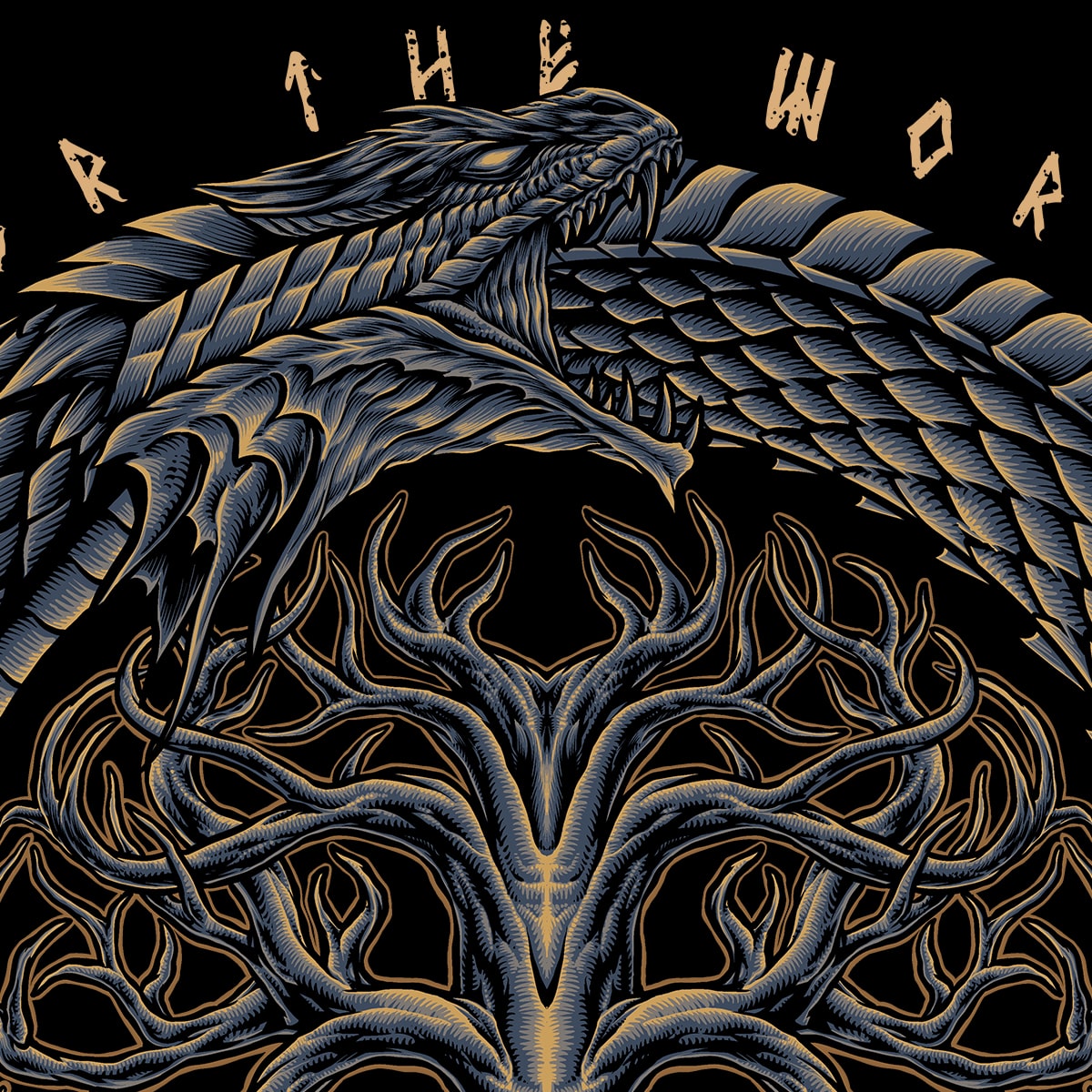 JORMUNGANDR THE WORLD SERPENT PULLOVER HOODIE image 2