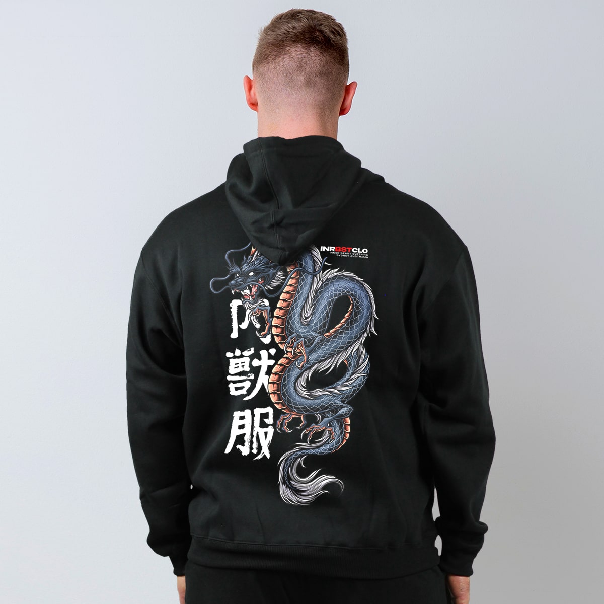 MIDNIGHT BLUE DRAGON PULLOVER HOODIE image 0