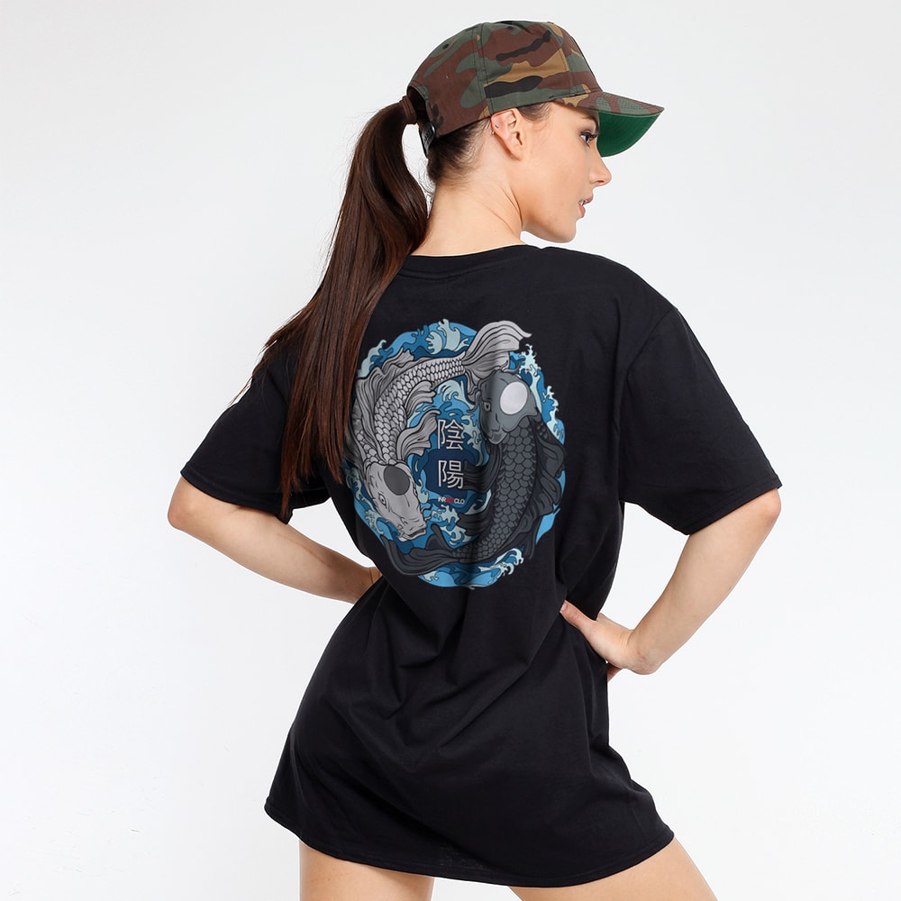 *LIMITED RELEASE* KOI YIN & YANG UNISEX TEE - Water recolour image 0