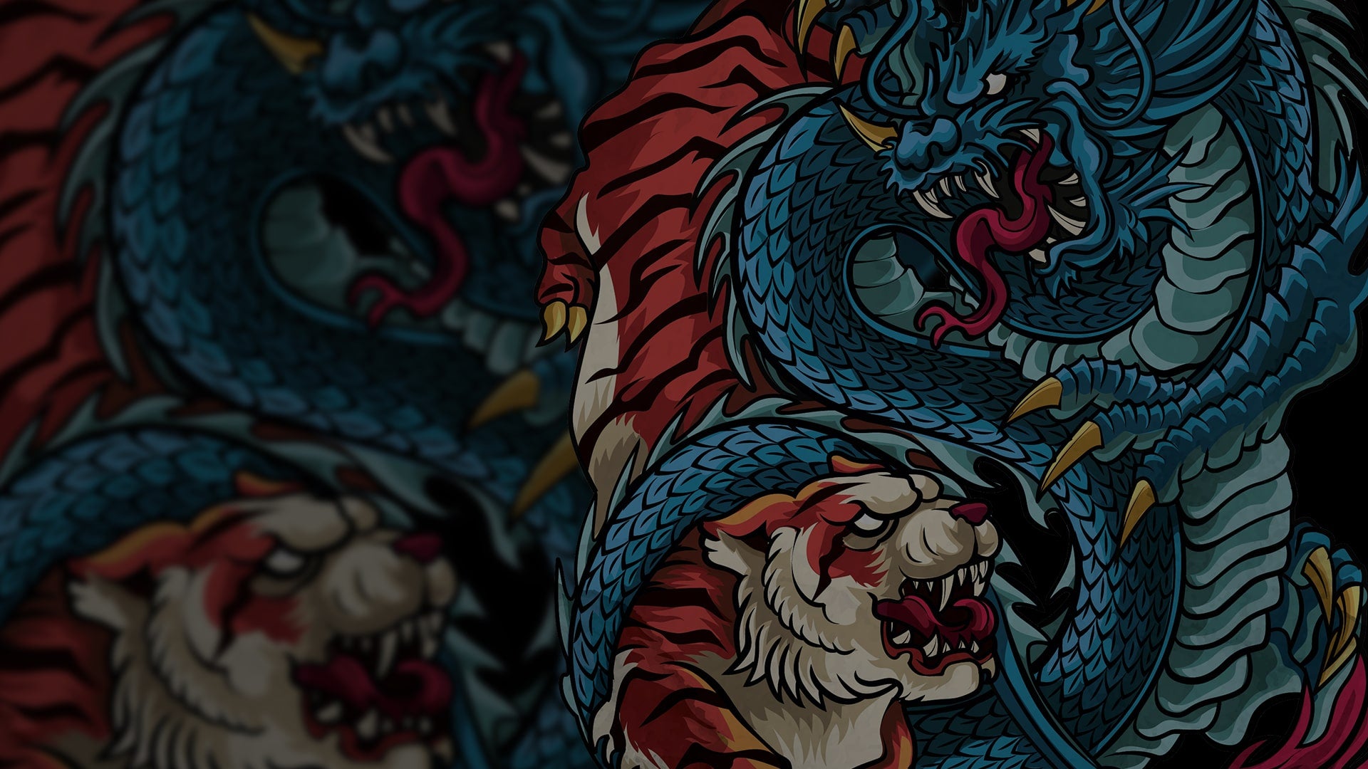 TIGER & DRAGON V2 PULLOVER HOODIE image 1
