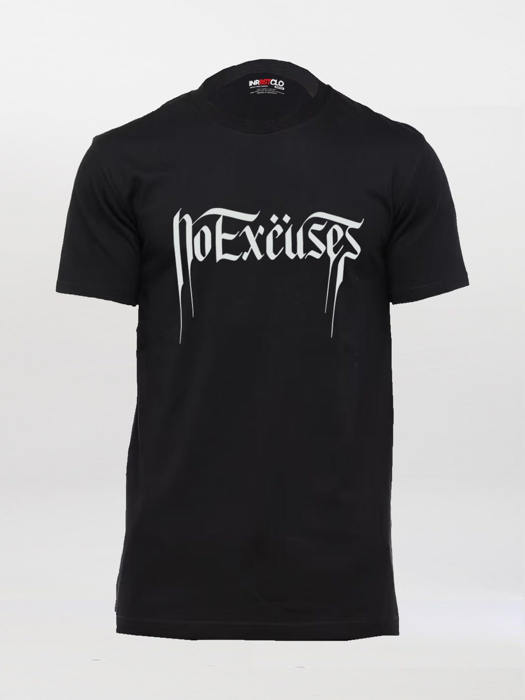 NO EXCUSES WHITE X BLACK TEE image 0