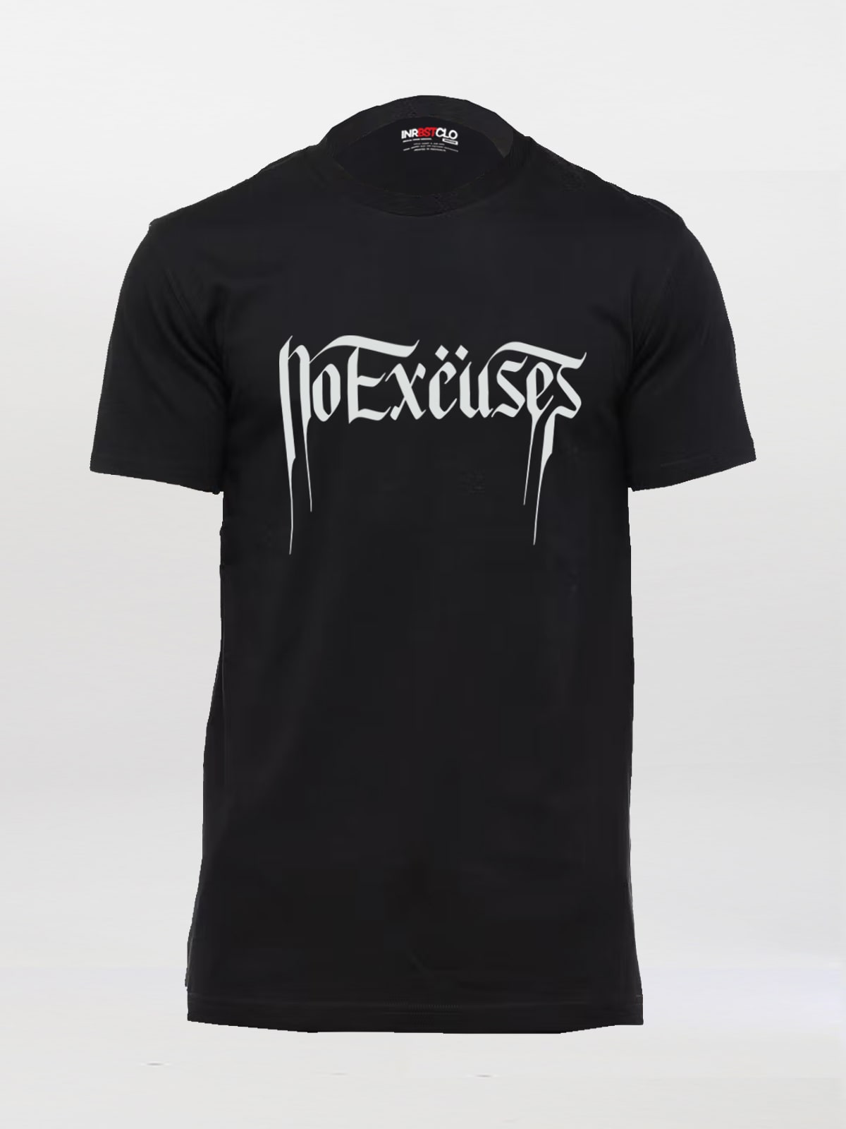 NO EXCUSES WHITE X BLACK TEE image 0