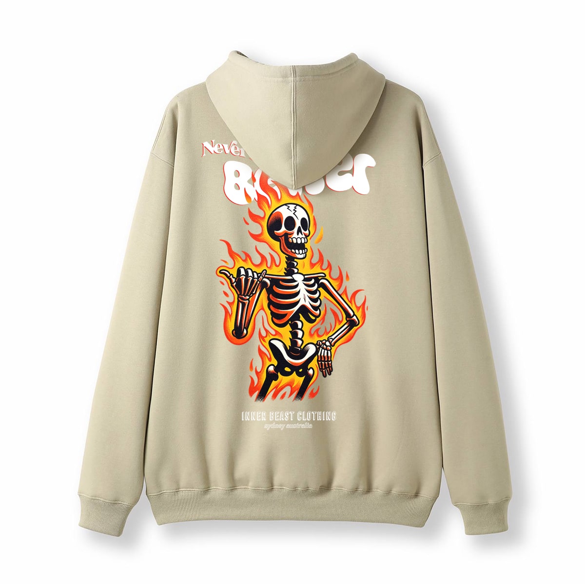 NEVER FELT BETTER' PULLOVER HOODIE - SAND COLOURWAY image 0