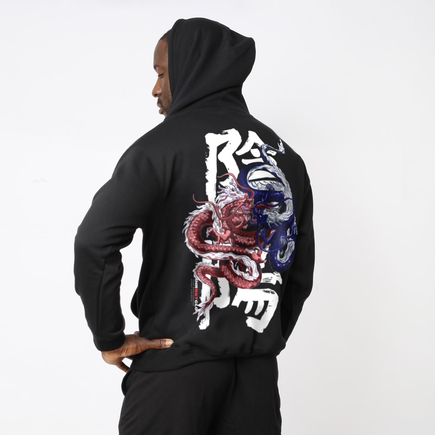 DRAGON YIN & YANG FIRE & WATER PULLOVER HOODIE image 0