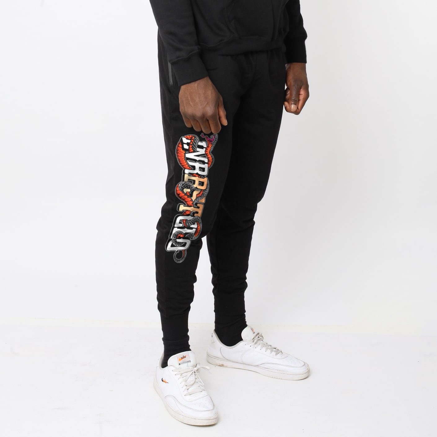 RED BELLY FLEECE JOGGERS image 0