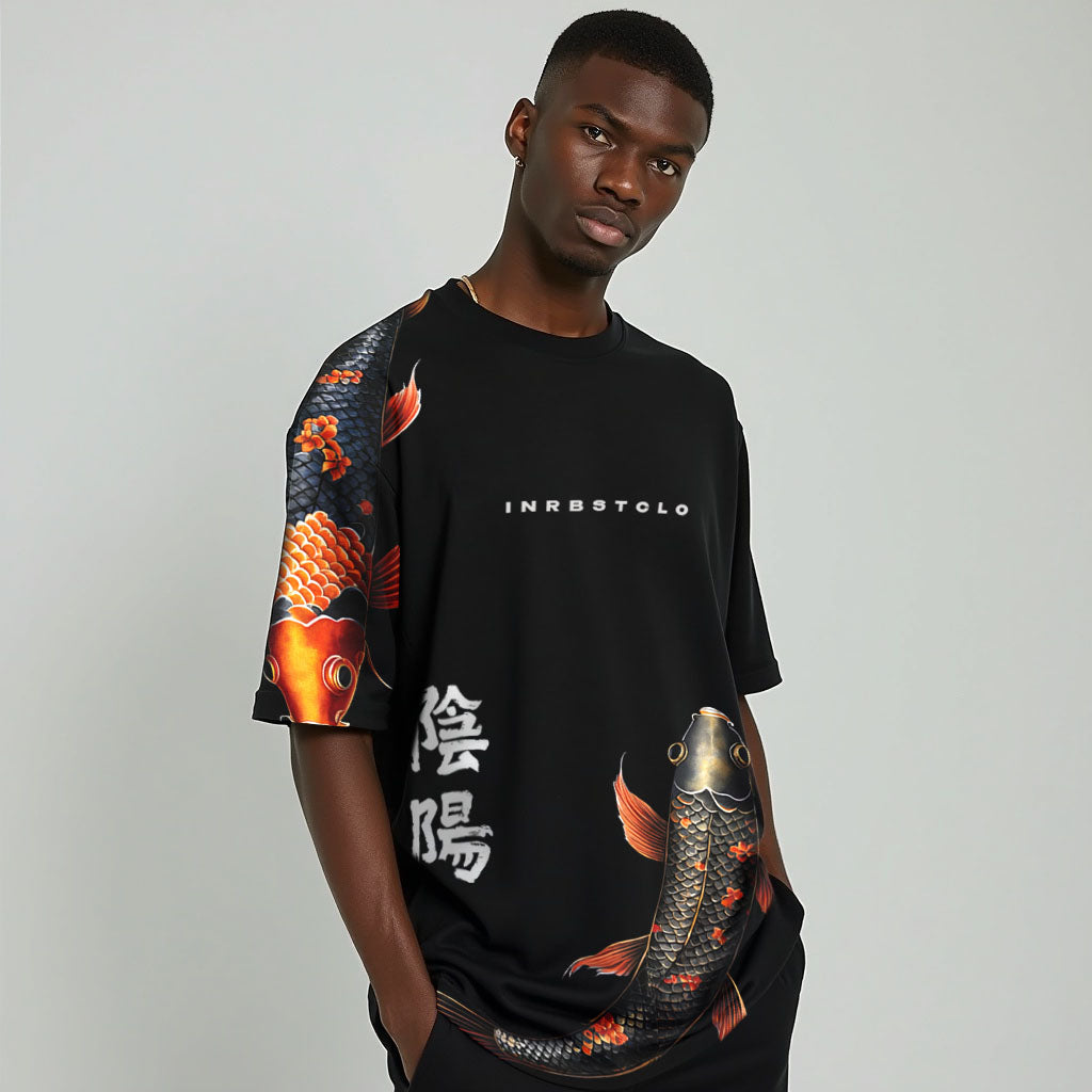 KOI YIN & YANG V2 OVERSIZED DROP SHOULDER TEE image 0