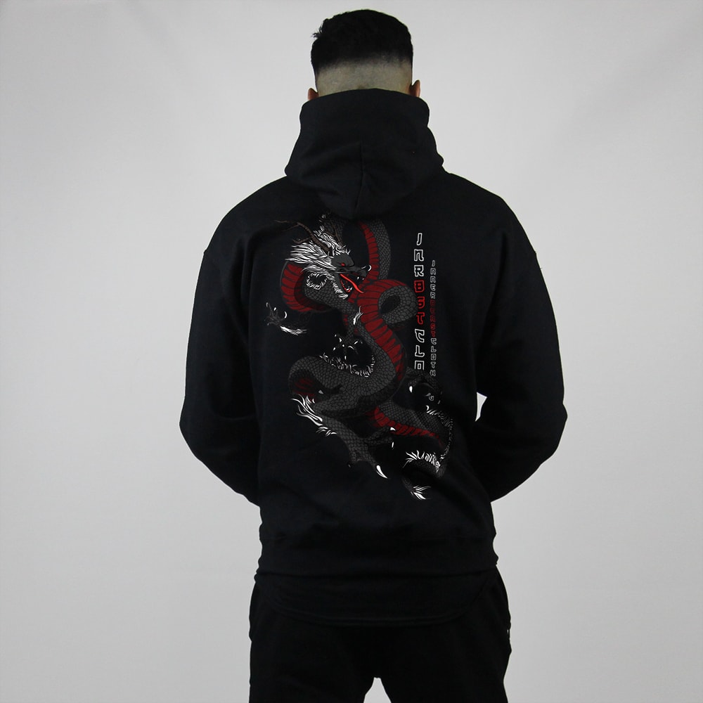 BLACK DRAGON V2 PULLOVER HOODIE - Oversized Print image 0