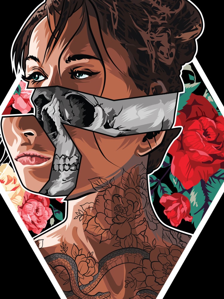 LIFE & DEATH UNISEX TEE image 1