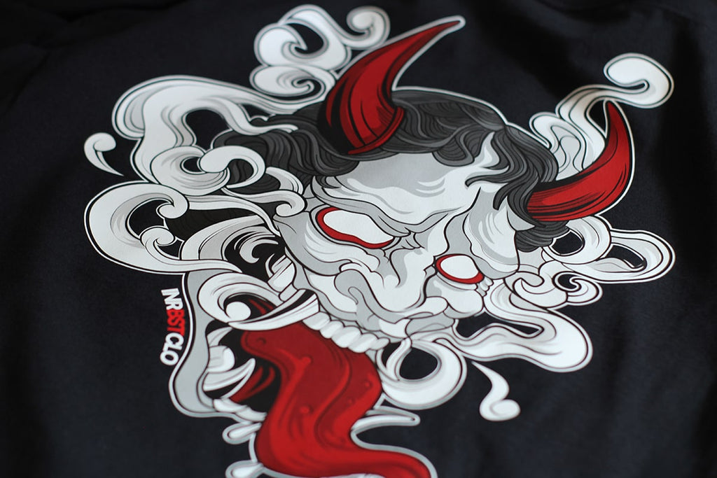 WHITE ONI PULLOVER HOODIE - X-LARGE image