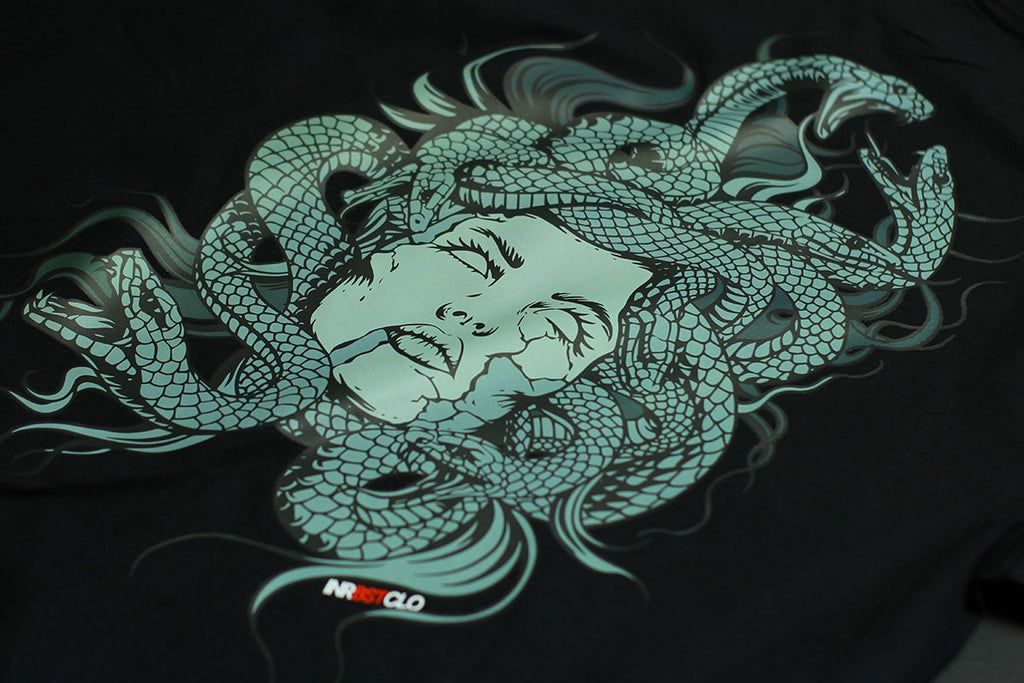 JADE MEDUSA UNISEX TEE - Oversized Print - SMALL image