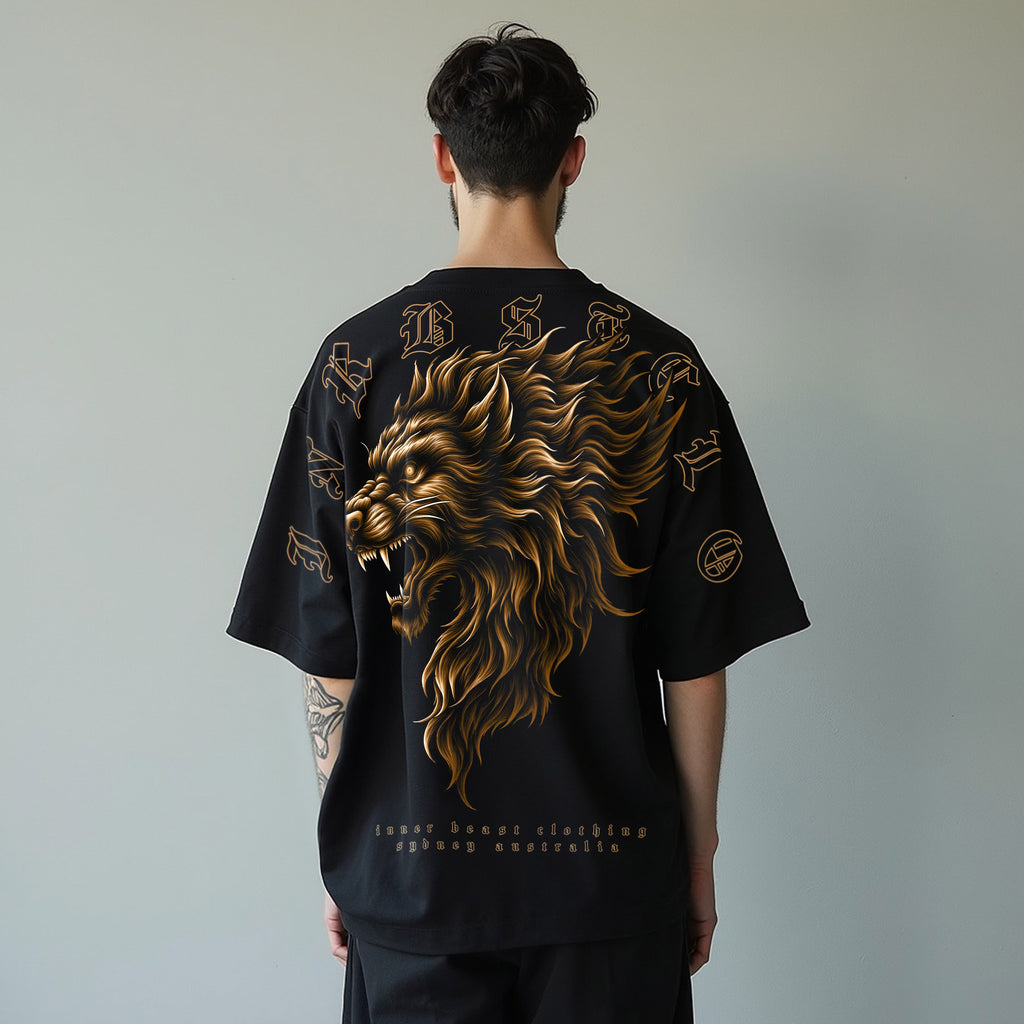 BRONZE LION OVERSIZED DROP SHOULDER TEE image 0