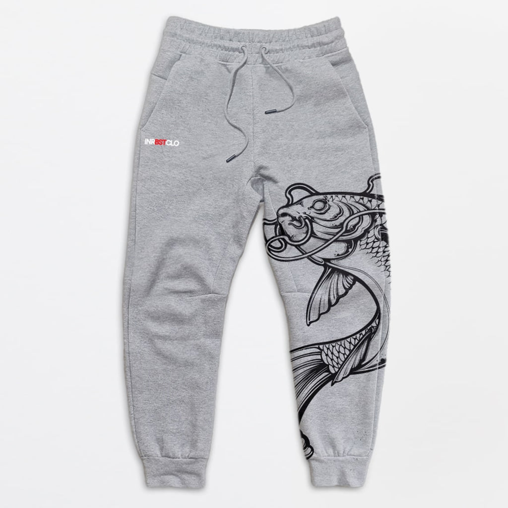 KOI OUTLINE GREY 3 LAYER FLEECE JOGGERS image 0