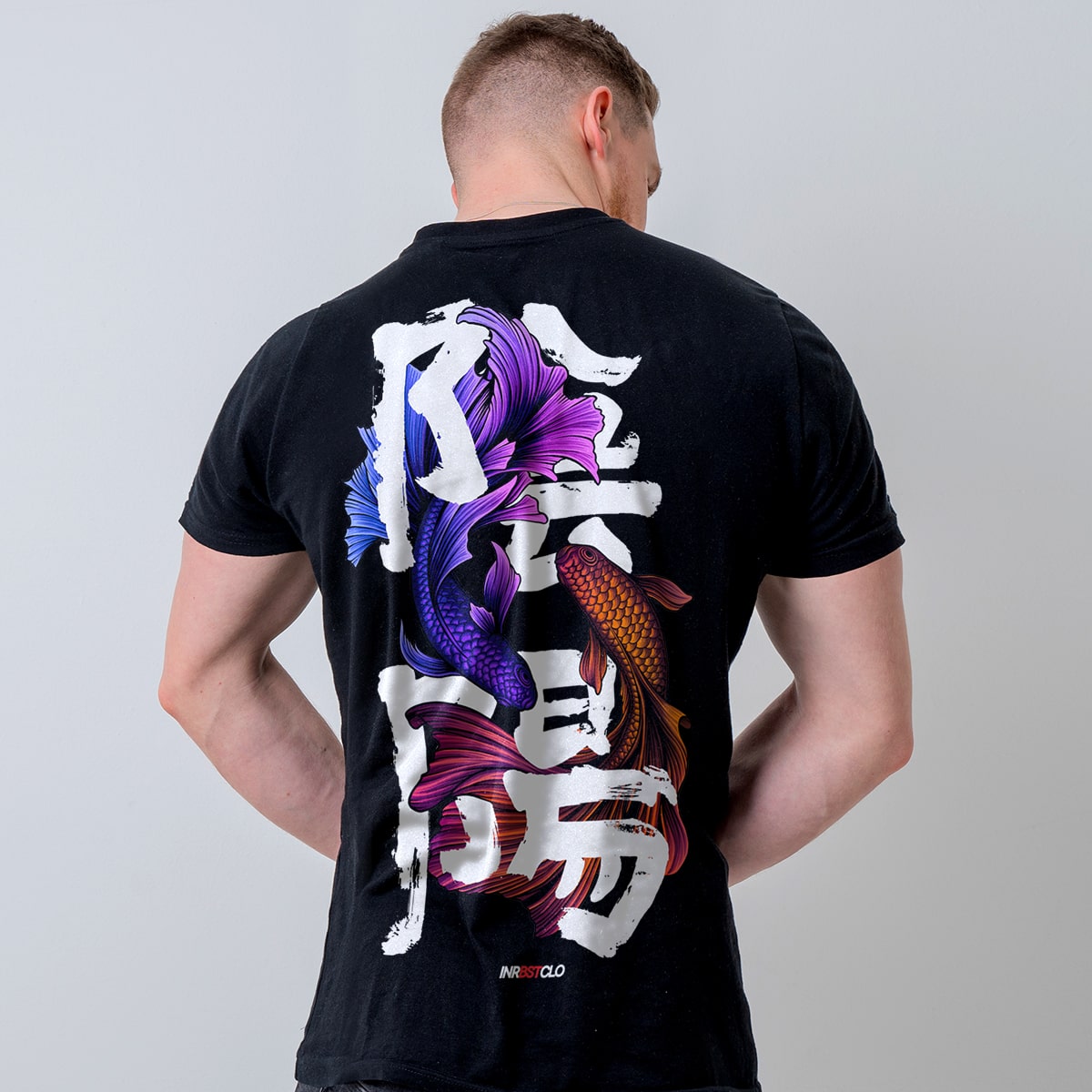 FIGHTING FISH YIN & YANG TEE image 0