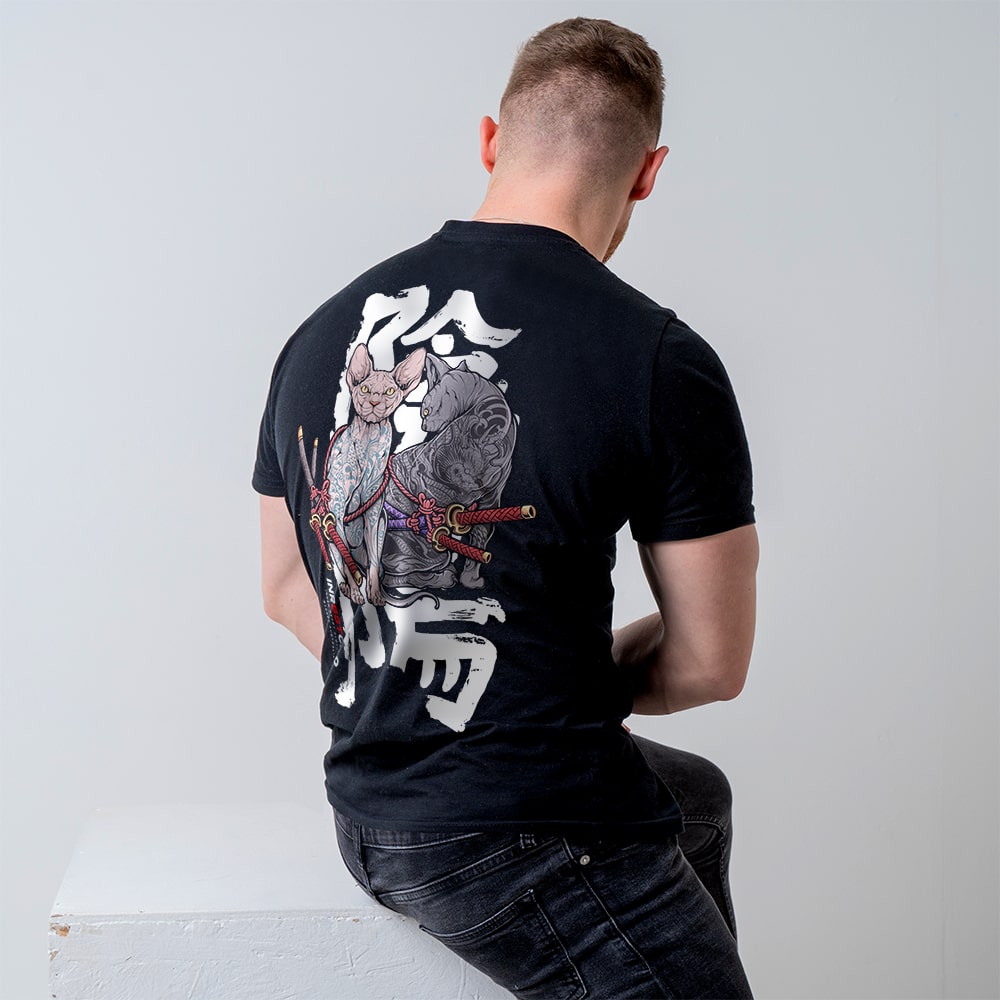 NEKO SAMURAI YIN & YANG TEE image 0