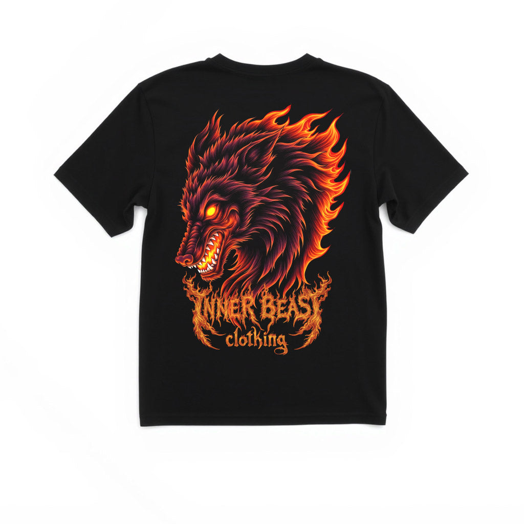 FLAMING WOLF TEE image 0