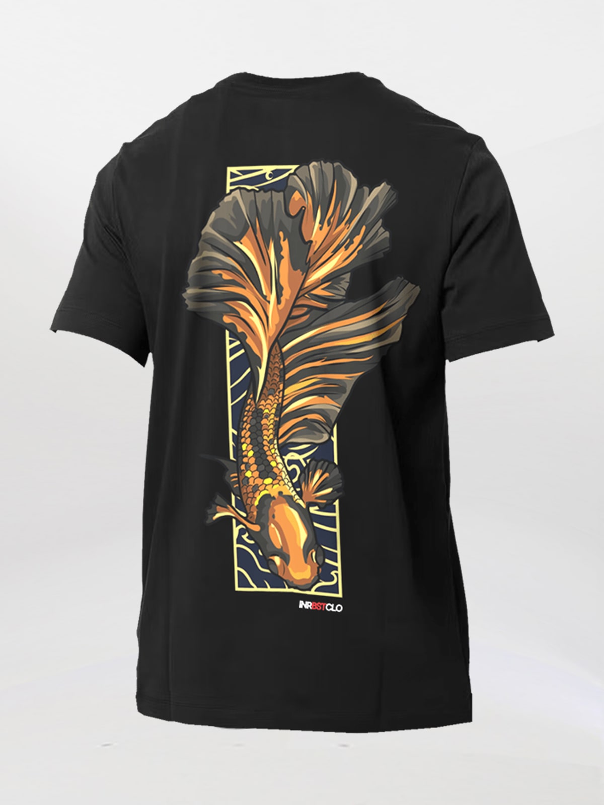 BLACK & GOLD FIGHTING FISH TEE image 0