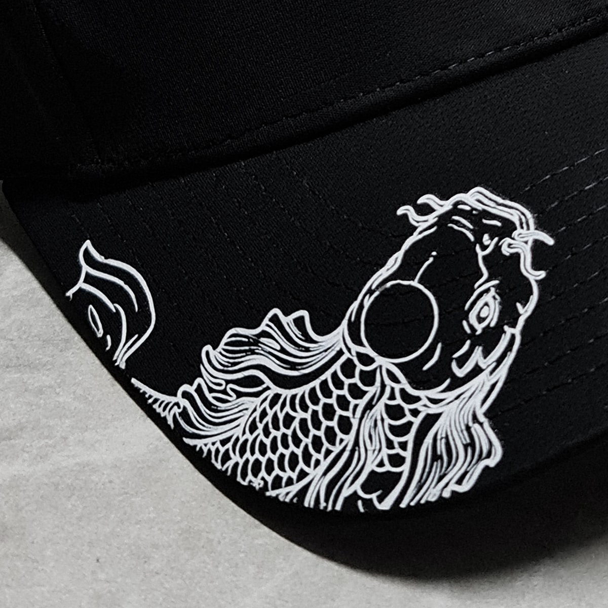 KOI YIN & YANG LEATHER PATCH BLACK SNAPBACK image 1