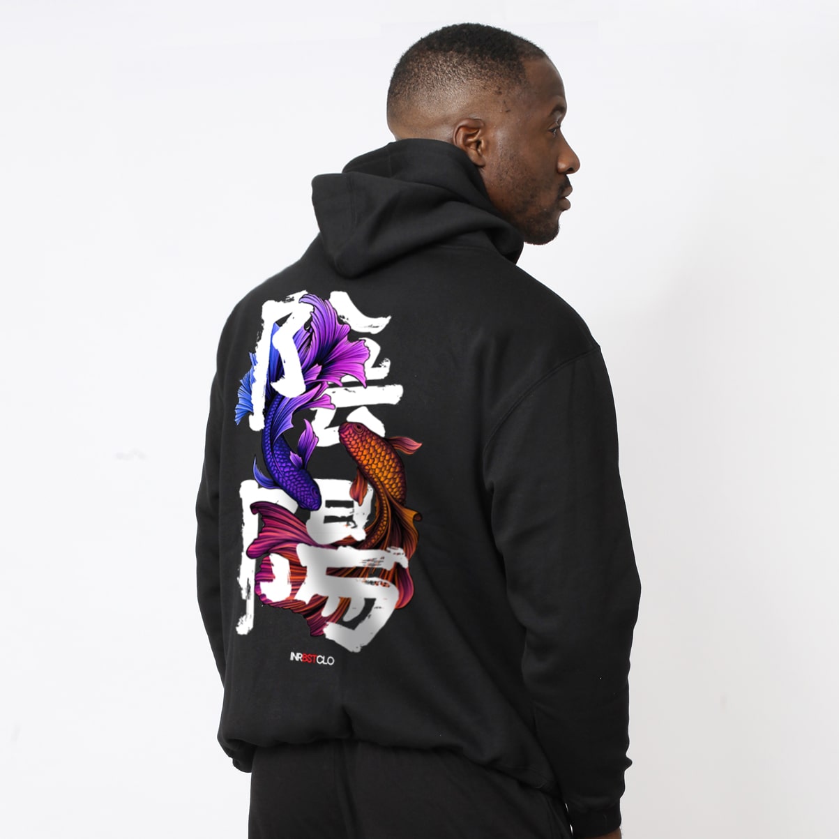 FIGHTING FISH YIN & YANG PULLOVER HOODIE image 0