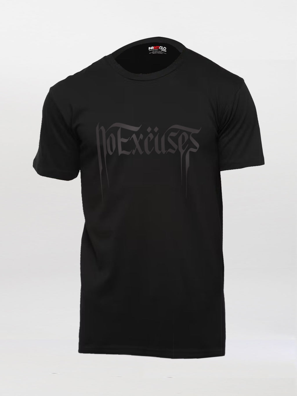 NO EXCUSES BLACK X BLACK TEE image 0