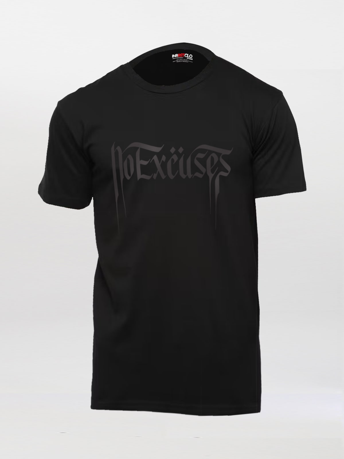 NO EXCUSES BLACK X BLACK TEE image 0