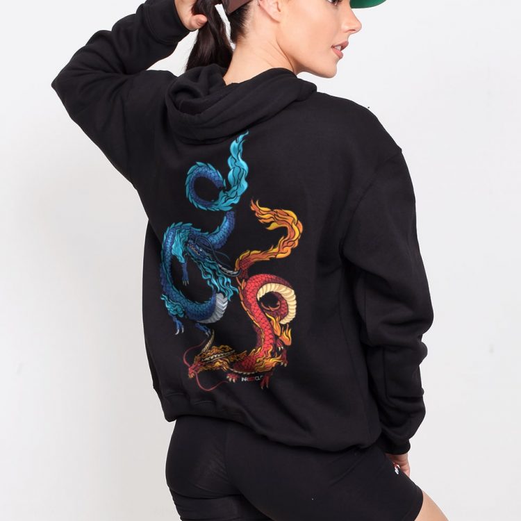 DOUBLE DRAGON PULLOVER HOODIE – Inner Beast Clothing