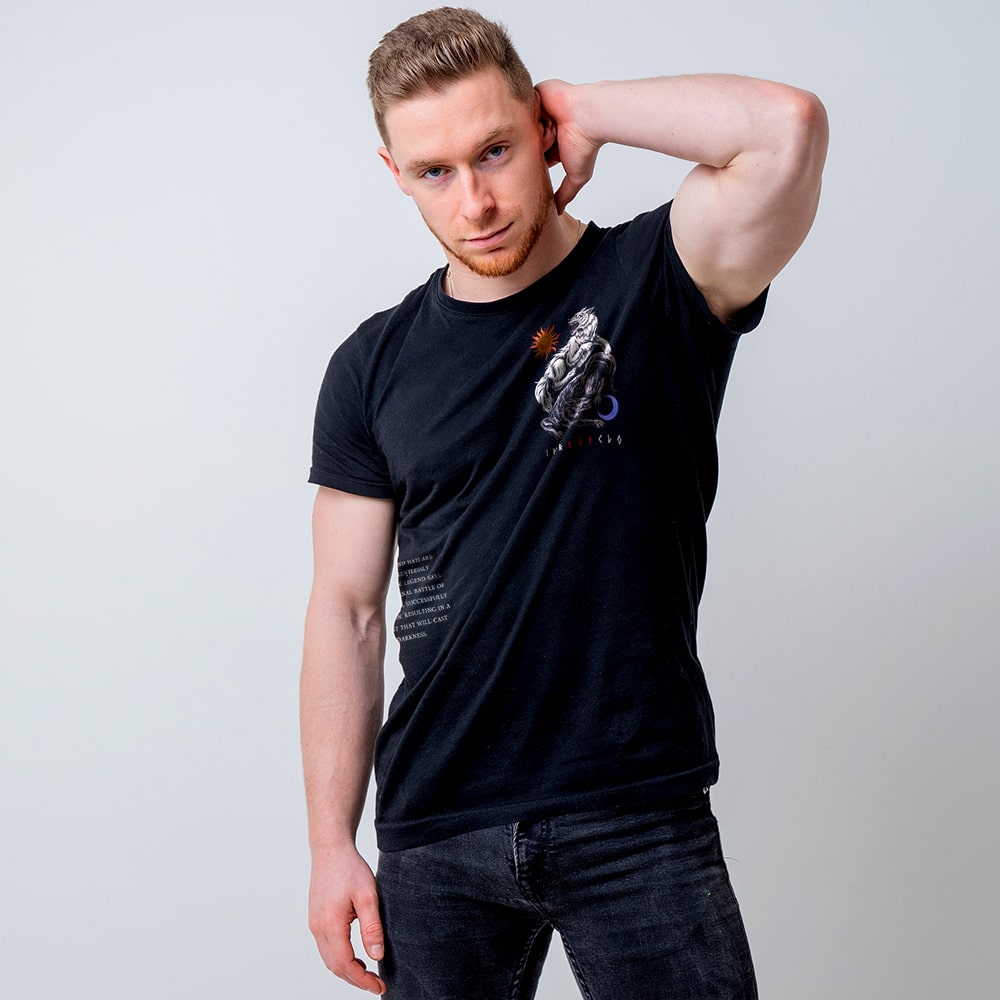 SKOLL & HATI TEE with mythology side print – Inner Beast Clothing